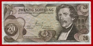 #63337 Austria 1967. Banknote 20 Schilling A092543C - Picture 1 of 2