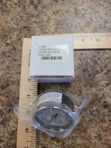 PIC Gauges 102D-208F Dry Pressure Gauge, 2" Dial, 0-160 PSI, 1/8" NPT - Picture 1 of 2