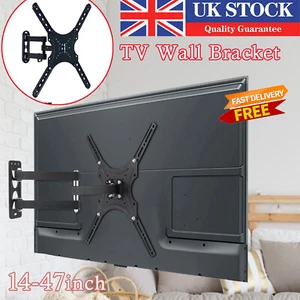 TV Wall Bracket Mount Tilt & Swivel 14 22 26 32 37 40 42 43 47 Inch Monitor LCD - Picture 1 of 16