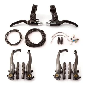 Clarks V-Brake Set Alloy Complete Replacement Front & Rear MTB BMX Kids Bikes - Picture 1 of 8