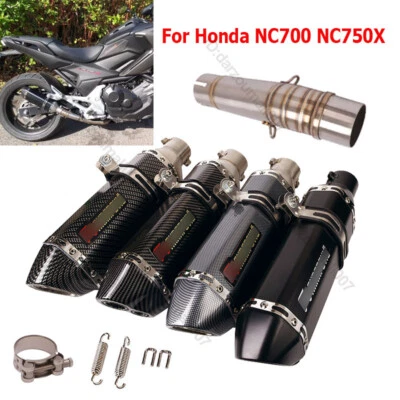 Tubo medio de conexión silenciador puntas de escape deslizables para Honda NC700 NC750X 51 mm Foto 1 de 4