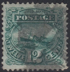 USA Scott #117 12ct 1869 Pictorial Used VF-XF Fancy Cancel - Picture 1 of 2