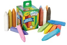 Crayola Sidewalk Chalk Bucket, 16/Pack (51-2016) 