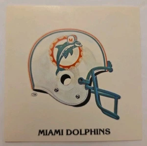 Vintage Miami Dolphins NFL Sticker 70er Jahre 3x3" Kellogs  - Bild 1 von 4