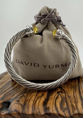 Brazalete David Yurman 7mm Limón Citrino Plata Esterlina Cable Tamaño Mediano Foto 1 de 4