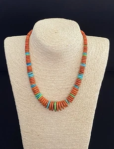 Jay King DTR Mine Find Sterling Silver Orange Multi Color Turquoise Necklace - Picture 1 of 8