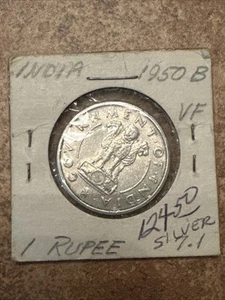 1950(B) India Republic 1/2 Rupee PROOF - Scarce Rare World Coin KM#7.1 Bin 1 - Picture 1 of 4