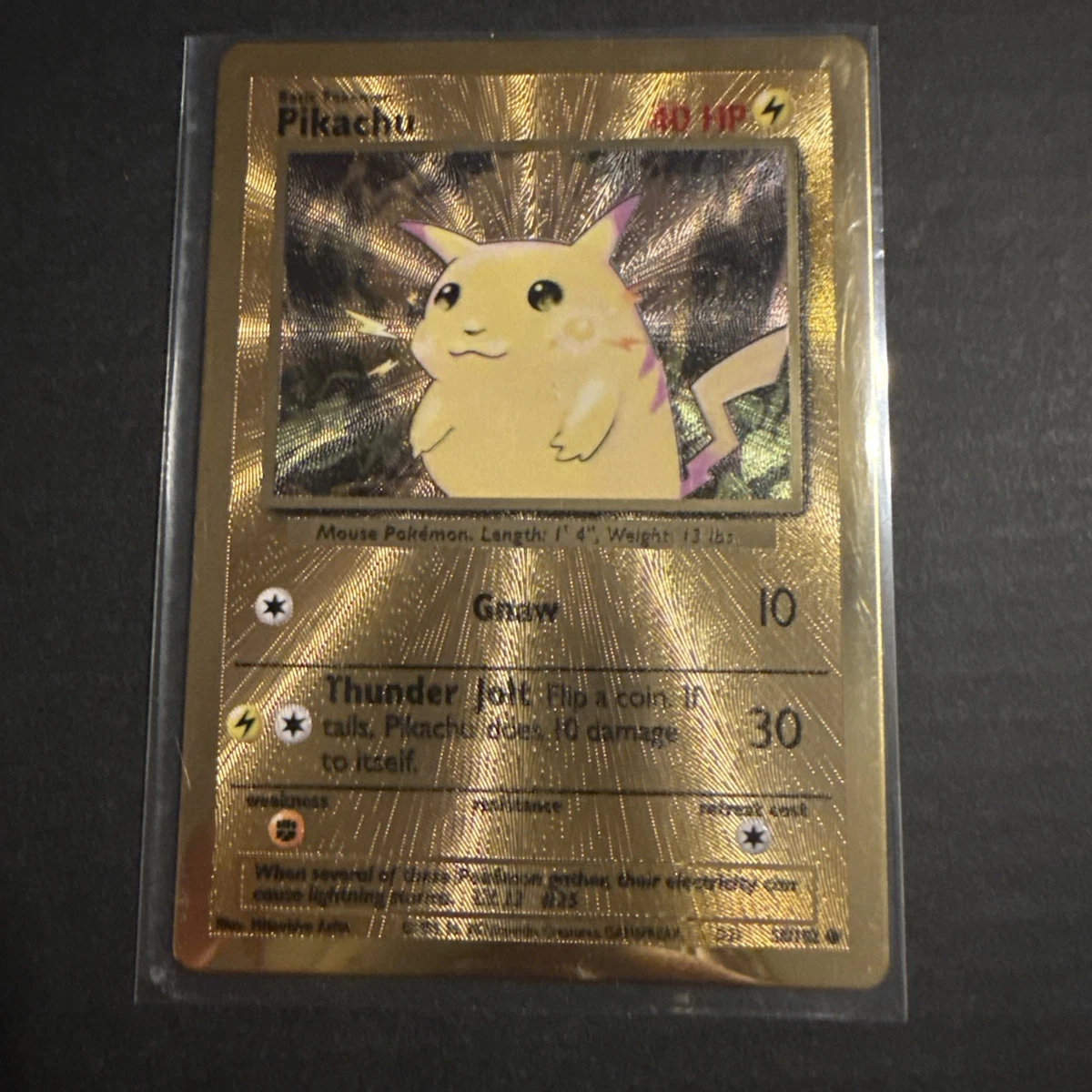 Pikachu Metal Pokémon TCG Individual Collectible Card Game Cards