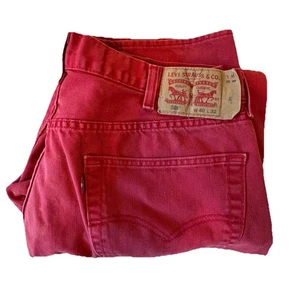 NICE Levi's 501-2653 Jeans Mens 40x32 Red Button Fly Straight Fit Denim Western - Picture 1 of 8