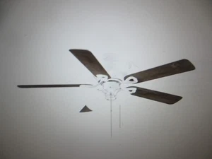 Hampton Bay Clarkston II 44 in. LED Indoor White Ceiling Fan with Light Kit - Picture 1 of 8