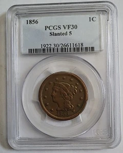1856 1C PCGS VF 30 j5 - Bild 1 von 4