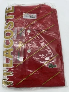 New Old Stock Lacoste Mens Red Vintage Polo Shirt Size XXL NIP - Picture 1 of 6
