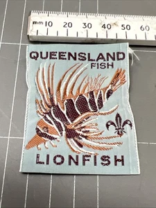 VINTAGE BOY SCOUTS PATCH CUBS BADEN POWELL VENTURERS QUEENSLAND FISH LIONFISH E - Picture 1 of 2