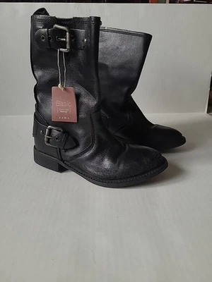 NUEVAS Botas de Motociclista Zara Negras | Botas de Combate con Hebilla Media Pantorrilla Talla US 6 EUR 36 Foto 1 de 4