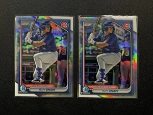 LOT of (2) -2024 Bowman Draft Chrome MATT SHAW Refractor  #BDC-26 - Picture 1 of 2