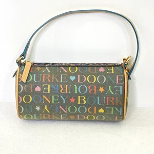 Dooney And Bourke IT Bag Deep Green w/ Multicolor Rainbow Letter Mini Bag - Picture 1 of 9