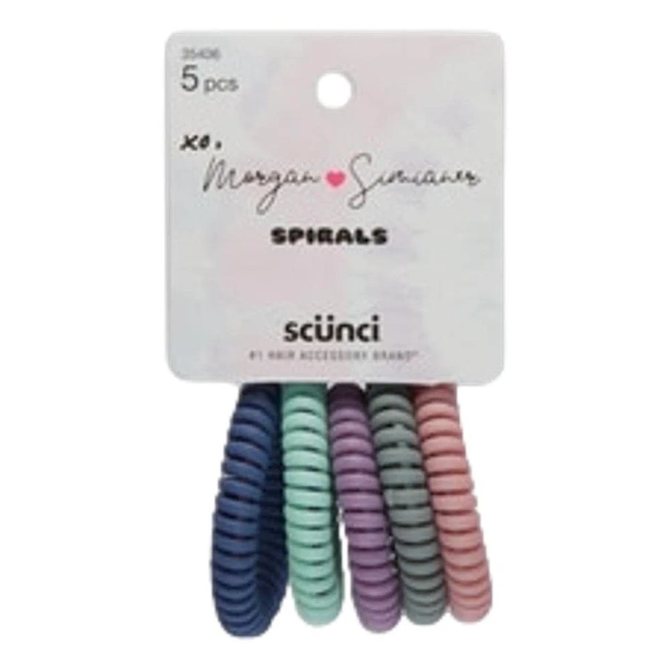 Morgan Simianer Xo Scunci резинки и завязки для волос (спиральные хвостовики, 5 шт.) - Изображение 1 из 1