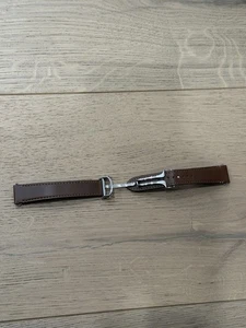 Echt Cartier braunes Leder Schnellverschluss Uhrenarmband mit Schließe 19mm KDATLABL - Bild 1 von 4