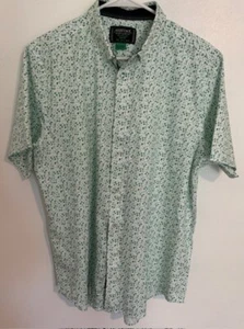 Heritage Report Collection Men's Button Up Shirt, Size XL, Green/White - Picture 1 of 4