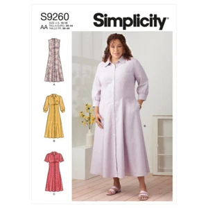 SIMPLICITY Sewing Pattern 9260 Misses Plus Women Dress 20w-28w *10% OFF* - Picture 1 of 5