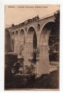 BELLUNO - Viadotto Ferroviario Belluno / Cadore - TRENO - Viaggiata -  Anno 1913 - Imagen 1 de 2