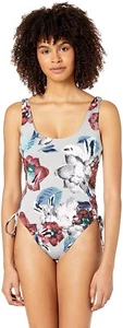 Bikini Lab Women's 183691 Lace Up Side Tie High Leg One Piece Swimsuit Size L - Picture 1 of 2