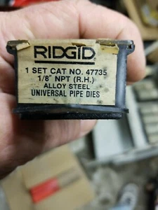 Ridgid 47735 Universal Alloy-Steel Dies RH 1/8" NPT NEW!!! - Picture 1 of 2