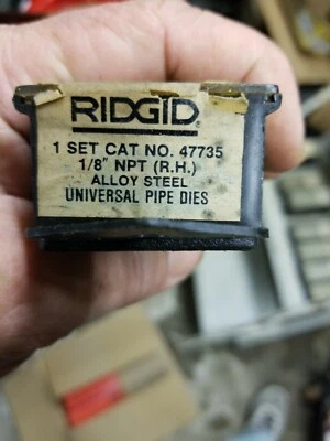 Ridgid 47735 Universal Alloy-Steel Dies RH 1/8" NPT NEW!!! - Image 1 of 2