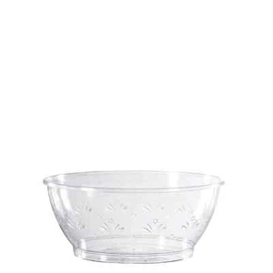 6oz Disposable Fancy Plastic Crystal Clear Dessert Bowl Salad Ice Cream 80pcs - Picture 1 of 4