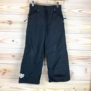 Burton Snowboarding Pants Girls Kids Medium Black Ski Snow Gear Y2K Heart Logo - Picture 1 of 18