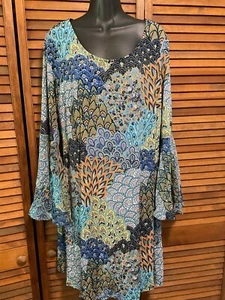 WOMENS DRESS 2X MSK RETRO KNEE LENGTH - Picture 1 of 14