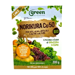 NORIKURA Cu50 concime bio 200 gr ideale per OLIVO, VITE, NOCCIOLO, AGRUMI - Foto 1 di 1