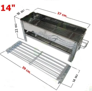 14" BBQ Thai Moo Satay Grill Stove Steak Tradition Style Charcoal Smoke Oven DHL - Picture 1 of 15