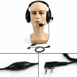 5x Heavy Duty Overhead Headset Boom Mic PTT For Kenwood Puxing Baofeng Radio RA - Zdjęcie 1 z 8
