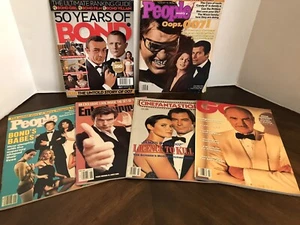 James Bond LOT of 6 Magazines 1979 PEOPLE ~ Sean Connery GQ ~ Pierce Brosnan EW - Picture 1 of 4