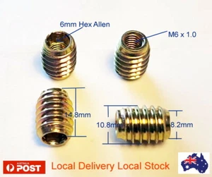 M6 M8 Hard Wood Screw-in Steel Timber Insert Hex Socket Nut Flangeless Type E - Bild 1 von 8