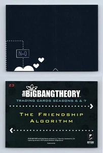 Big Bang Theory #Z3 Season 6/7 Cryptozoic 2016 Friendship Algorithm Puzzle Card - Picture 1 of 1