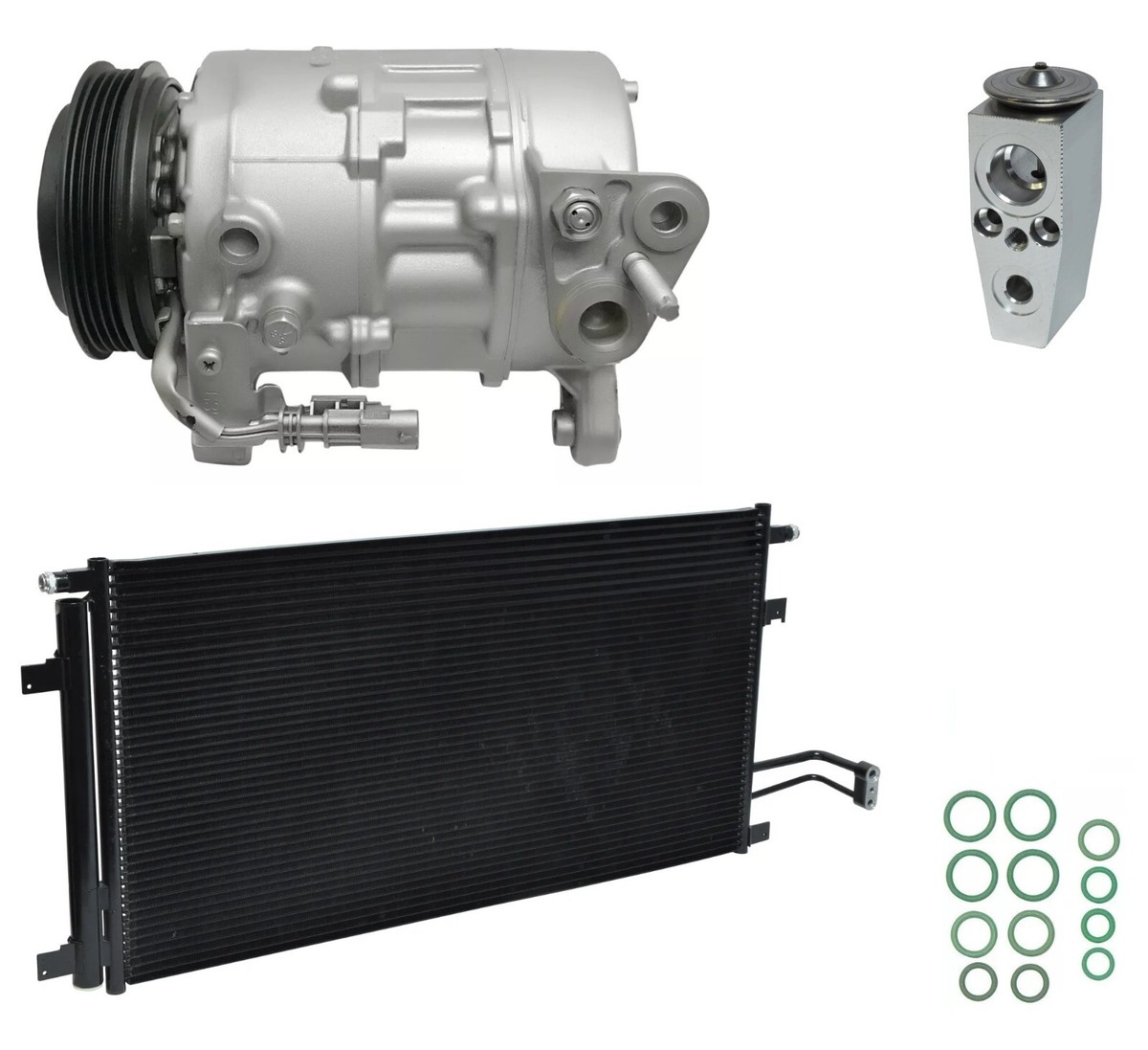 AC Compressor Replacement For Chevy Silverado 1500, GMC Sierra 1500, Cadillac Escalade, Chevy Tahoe, GMC Yukon - Pre-Filled With Oil, Replaces OE# 10364873