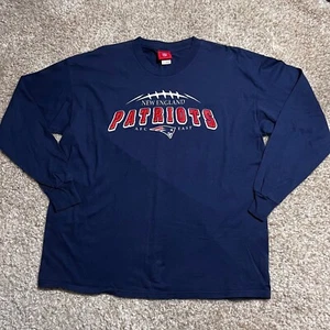 Camisa New England Patriots Para Hombre Extra Grande Azul Marino Manga Larga NFL Fútbol - Imagen 1 de 11