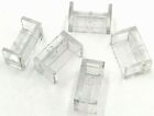 Lego 5 New Trans-Clear Panels 1 x 2 x 1 Stud with Rounded Corners and 2 Sides