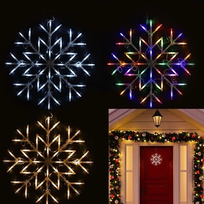 50 LED WINDOW SNOWFLAKE Fairy Light Up Home Party XMAS Christmas Decoration Star - Image 1 of 3