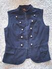 NWOT XXI Forever 21 Navy Military Officer Style Vest Sz S SOLDOUT