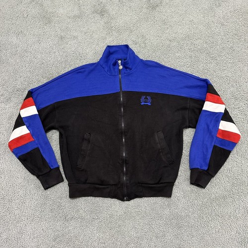 Giacca da pista vintage anni 80 Christian Dior Monsieur uomo XL colore blocco cerniera intera