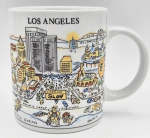 Los Angeles A View Of The World Ceramic Coffee Mug Cup - Picture 1 of 11