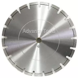 Hoja de sierra de diamante de asfalto premium soldada por láser de 14"" y concreto verde - borde de 12 mm - Imagen 1 de 2