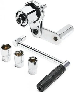 Set 1/2” DR w/ 3 Sockets, Labor Saving Lug Nut Remover, Hand Lug Nut Wrench Kit - Picture 1 of 9