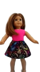 Skirt and Tank Top Outfit fits American Girl dolls 18" Doll Clothes Music Notes - Picture 1 of 6