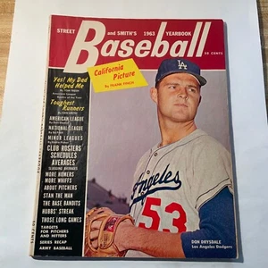 1963 Street & Smith’s Baseball Yearbook Don Drysdale (Dodgers) cover VG+ - EX - Picture 1 of 3