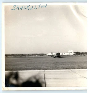 Vintage Photo 1953, Avro Shackleton Plane on US Army Base, Engand ,JNHC 3.5x3.5 - Picture 1 of 2