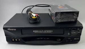 Memorex MVR2040A 4 Head HiFi VHS Working With A/V Cables & 2 tapes - No Remote - Picture 1 of 17
